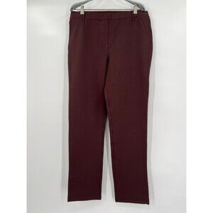 Quince Brown Ponte Pants - Straight Leg - Faux Pockets - S Regular - 30" - NWT